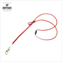Orange Color Creative Phone String Zipper Lanyards with Rubber Label